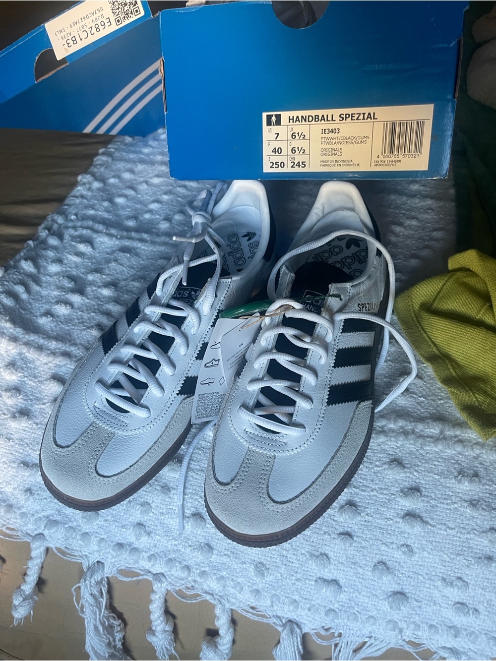 adidas White and Black Handball Spezial Sneakers